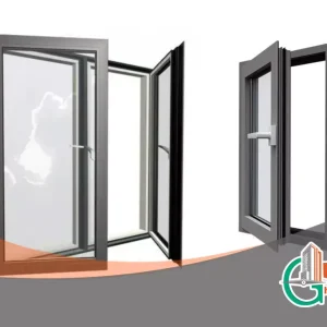 پنجره آلومینیومی دوجداره لولایی ترمال بریک